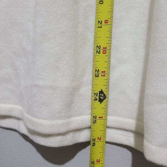 Susan Graver Weekend Essentials Comfy Cotton Raglan Top Ivory Size M - Picture 9 of 9